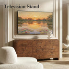 Vintagearth 9 Drawer Dresser for Bedroom, Curved 1.18" Thick FSC Certified Wood, Dark Burl
